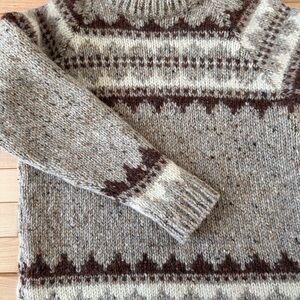 Vintage Irish Donegal Wool Fair Isle Sweater